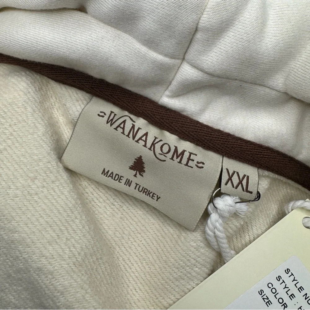 Wanakome Hestia Cowl Neck Zip Up Terry Sweatshirt Size XXL NWT Oatmeal - Picture 12 of 16